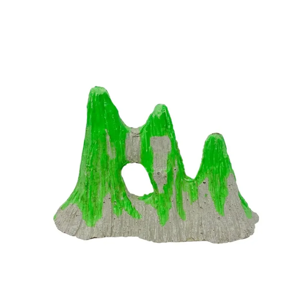 Mini Micro Castle for aquarium fish tanks ornament lime green 4 1/2